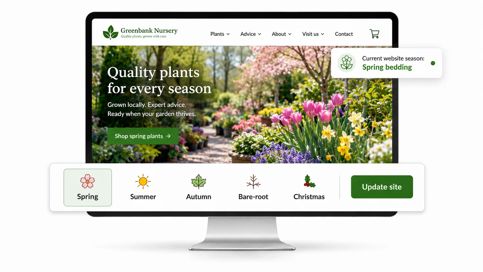 Plant nursery website hero image