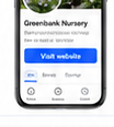 Nursery Facebook page on a phone